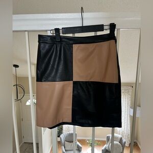 Leather skirt - 2 toned
